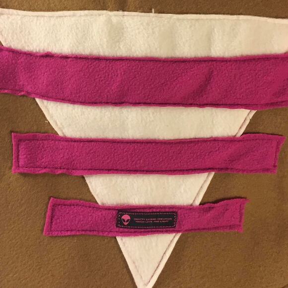 Womens Poncho Size Small Brown Pink Cream Handmade Indy Festival Artisan Western - Picture 5 of 6